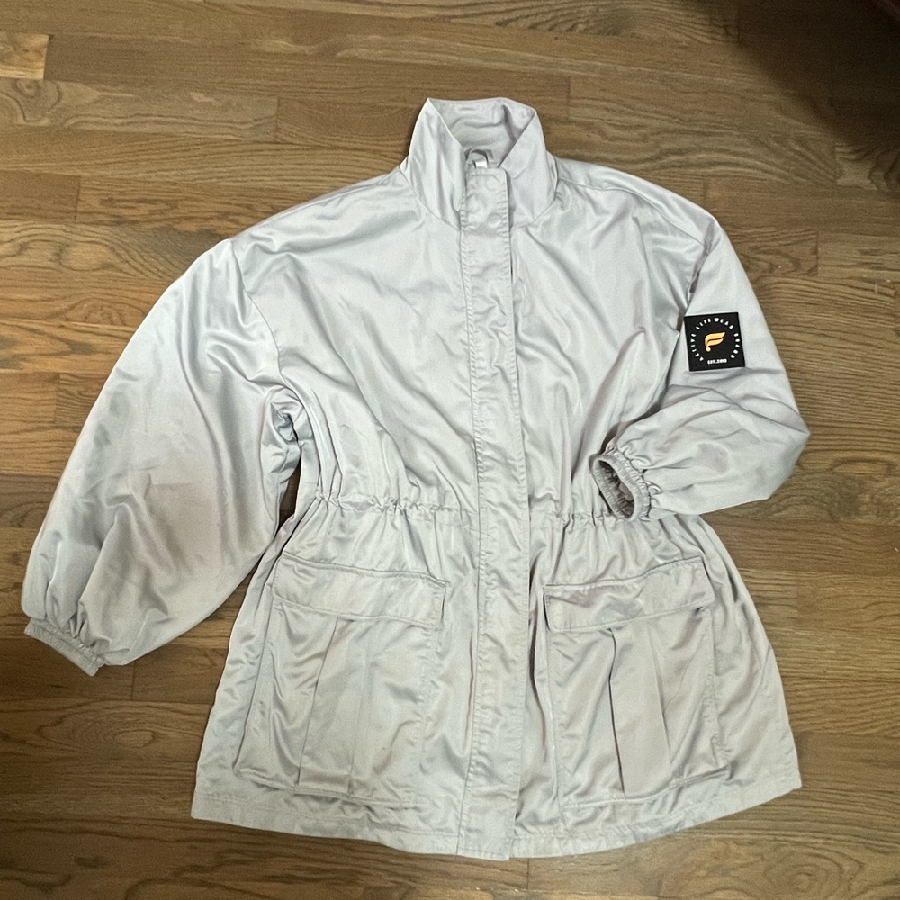 Fabletics Light Gray Utility Jacket - image 1